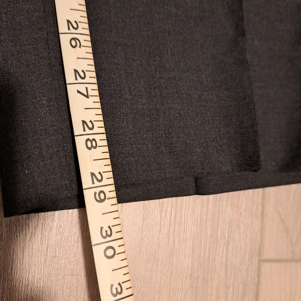 VTG Chaps Ralph Lauren 100% Wool Trousers Flat Mens Pants 35x29 Medium Gray - Picture 7 of 8